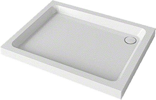 Mira Flight Adjustable Height Acrylic Capped Resin StoneÿTray Square 900 x 760mm 0 Upstands 1.1783.009.WH