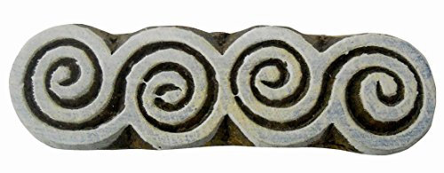 Spirale Design Holzblock Stempel/Tattoo/indischen Textildruck Block