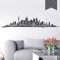 WANDKINGS Wandtattoo Skyline Frankfurt 120 x 30 cm - Dunkelgrau - 35 Farben zur Wahl