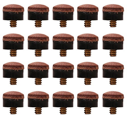 MagiDeal Professionell Schraubleder Queueleder Billard Zubehör 12mm, 20er / Set