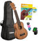 Cascha Sopran Ukulele Set I Ukulele Starter Kit mit 3 Plektren Tasche Stimmgerät & spanischem Lehrbuch I Sopran Ukulele Mahagoni I Kleine Hawaii Gitarre für Anfänger & Fortgeschrittene