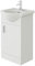 VeeBath Mars 450 Vanity Unit Furniture, Ceramic Wash Basin Sink, Floor Standing, Soft Close Doors Bathroom Storage Cabinet- White (Flat Pack)