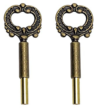 ECUDIS Pack of 2 Lamp Keys Socket Turn Keys Replacement Switch Knobs, Brass Finish