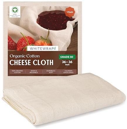 Cheesecloth| Cheese cloths for Straining| Unbleached Cotton| Cheese cloth for Cooking| Nut Milk Bag, Reusable Strainer, Filter Muslin Cloth for Cooking, Baking, Juicing| Grade 50 12 Sq Ft