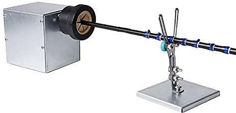 Aitoserlea Portable Fishing Rod Repair Machine Winding Epoxy Glue Machine DIY Lure Rod Modified Building Machine 0-60RPM with Foot Switch