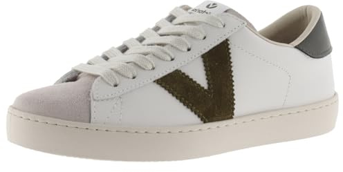 victoria Basket Unisex Berlín Piel & Piezas En Contraste & Puntera Serraje 1126142 para Adulto Kaki 35