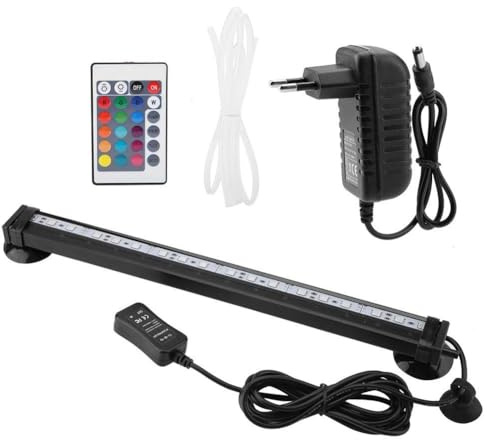 Hztyyier Aquarium Air Bubble Light, RGB LED Aquarium Licht mit Fernbedienung für Aquarium(31cm)