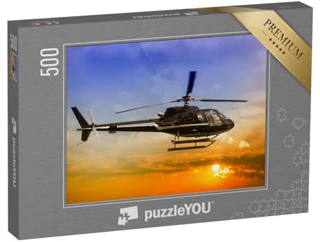 puzzleYOU: Puzzle 500 Teile „Hubschrauber für Sightseeing“ – aus der Puzzle-Kollektion Fahrzeuge