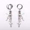 XINHE 2 Stück Edelstahl Ohrringe Kreuze Flesh Tunnel Ohrpiercing Plug Set Schraube Ohr Expander Plugs Tunnel mit Anhänger Ohrpiercing,6mm