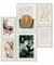 Heimlich Premium Poster Set OHNE Bilderrahmen | Stilvolles mit passenden Bilder als Wohnzimmer Deko 2 x DIN A4 & DIN A3 A4 - ca. 30x42 21x30 » Abstrakt Gold Boho «, Rahmen
