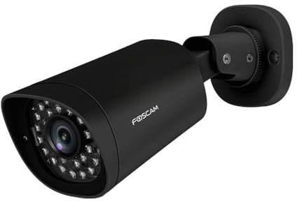 FOSCAM - G4EP-B - Telecamera IP PoE da esterno 4Mp Nero - Camera di sorveglianza esterna 2K - Consultazione a distanza 24/7 - Rilevamento movimento movimento