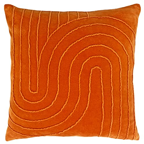 furn. Mangata Polyester Filled Cushion, Cotton, Orange, 45 x 45cm