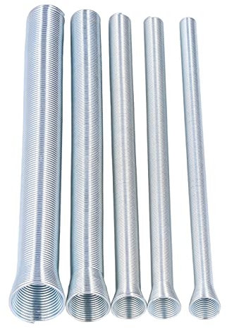 5Pcs Tubo a Molla Bender Set di Rame Alluminio A Parete Sottile Tubi In Acciaio Parte di Piegatura Resiliente Condizionatore D'aria Bender Forniture Idrauliche Industriali per 5/8in 1/2in 3/8in 5/16in