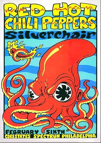 Red Hot Chili Peppers Retro Vintage Rock Konzert Gig Poster Wandkunst A3