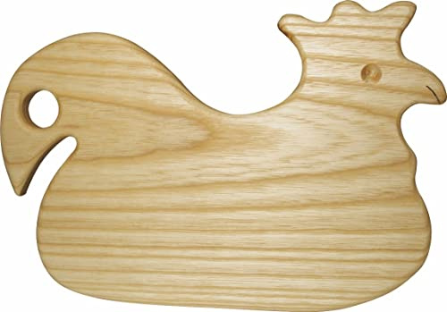 Frühstücksbrettchen aus Holz mit Tiermotiv Huhn