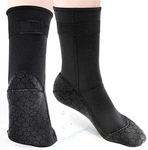 JOYJ 3mm Neopren-Socken, Herren Damen Sport Tauchsocken/Schwimmen Socken/Thermosocken, Wasserdicht und Rutschfest, zum Tauchen, Schnorcheln, Schwimmen, Surfen, Segeln alle Wassersport