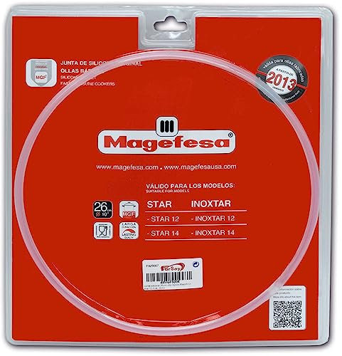 ANAKEL HOME Magefesa Junta Tapa Olla 09REME26STC Compatible con Olla Express Magefesa Star y Magefesa Inoxtar de 12-14L | para Ollas Fabricadas Después de 2013, Silicona, Ø26 cm