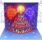 Geburtstagskarte mit Musik und Licht Feuerwerk Happy Birthday Geburtstagskarten 3D Pop Up Karte Geburtstag für Frauen Männer Kinder Mädchen Freundin,mit Umschlägen