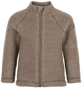 Mikk-line Walkjacke 80 Melange Denver | Oeko-TEX Standard 100 | Babyjacke mit Reißverschluss für Baby und Kinder | 100% Mulesing-Frei Merinowolle | Für Mädchen und Jungen | Umkehrbare Bündchen