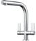 Peppermint Dual Lever Kitchen Taps L-Shape Kitchen Sink Mixer Tap Rectangle 360 Swivel Spout Mixer Taps for Kitchens Sink 1 Hole Monobloc Modern Faucet Polished Chrome