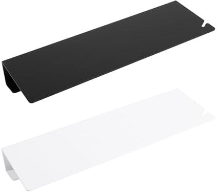 Natural Goods Berlin KLEAN Soporte para Limpiacristales | Montaje Fácil | Soporte para Limpiador de Cristales de Metal en Blanco | Ideal para Baños y Cabinas de Ducha con Estante para la Ducha