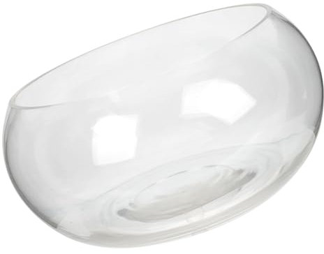 minkissy Fischbecken Aus Glas Glasvase Glasbehälter Für Terrarien Blumentopfdekorationen Mittelstücke Vase Fischschalen Für Getränke Desktop-Aquarium Schüsselvase Aus Glas Schale Vase Groß