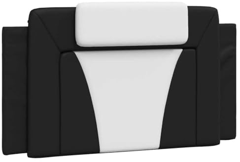 vidaXL Kopfteil-Kissen Viana Schwarz und Weiß 100 cm Kunstleder