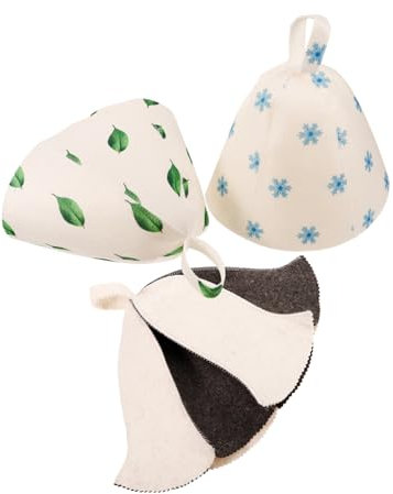 HAPINARY 3pièces Chapeau De Sauna Feutre De Chapeaux Absorbants Pour Hommes Et Femmes Accessoires De Sauna Confortables Et Stylés Pour Bain