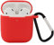 Custodia Protettiva in Silicone Morbido con Portachiavi per AirPods 1a/2a Generazione, Compatibile con Case di Ricarica AirPods 1 e 2 (Rosso)
