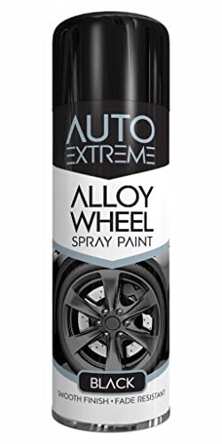 1 x Black Auto Alloy Wheel Spray Paint 300ml Aerosol Can for Fantastic and Smooth Finish for Van, Bike, Car