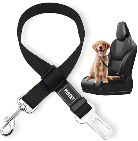Dog Seat Belts For Cars Uk | Dog Seat Belt Adjustable For Cars | Dog Car Safety Seatbelt | Leash Car Harness for Vehicle Travelling (SMALL) (BLACK)