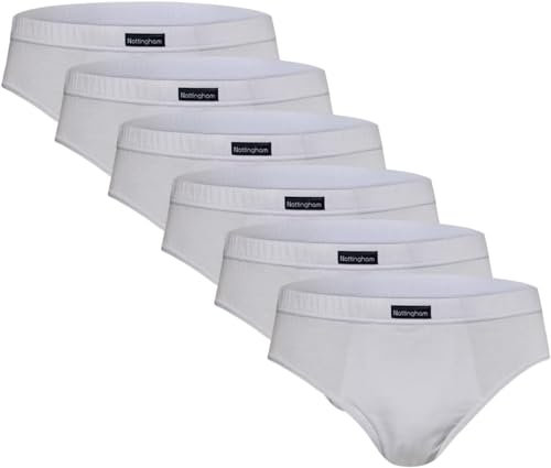 Nottingham Slip Uomo Cotone Mercerizzato Limited Edition Modelo 800 (IT, Testo, XXL, Regular, Regular, Slip Bianco X 6)