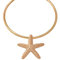 QKEOISUD Starfish Choker Clavicle Necklace for Women Girls Gold Ocean Zinc Alloy Pendent Necklace Summer Beach Jewelry Presents