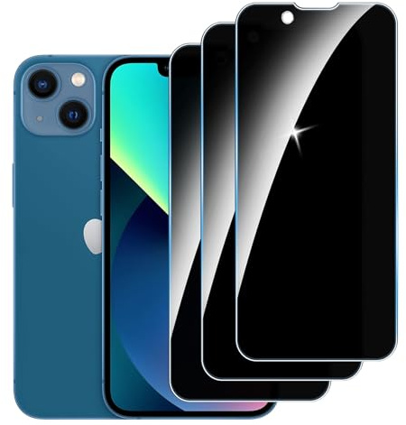 LYPHPE [3 Stück] Sichtschutzfolie für iPhone 13/iPhone 14 Panzer Schutz Glas, 9H Härte Sichtschutz, Frei von Kratzern Folie,Ultrabeständig,Frei von Kratzern, [Anti-Spion] Privacy Displayschutz