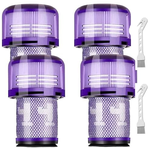 4 Pezzi Filtri di Ricambio V11 per Dyson - Compatibili con Aspirapolvere Dyson V11 Animal/Absolute/Torque Drive/Fluffy/Complete Pro e V15 Detect SV14, Sostituisce Parte n. DY-970013-02 e 97 (4)