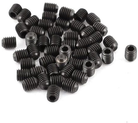 KSeSii Gewindestift mit Innensechskant und Innensechskant, M2, M2,5, M3, M4, M5, M6, M8, M10, M12, schwarzer Kohlenstoffstahl der Güteklasse 12,9, kopflose Madenschraube mit konkavem Ende(M2_2.5 MM X