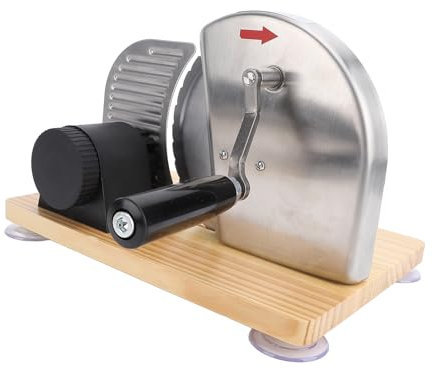 Handkurbel-Brotschneider, Brotschneidemaschine mit Zahnradantriebssystem, Klingendurchmesser 170 Mm, Schneidet Mühelos und Eignet Sich Zum Backen zu Hause oder für den