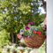 Garden Mile 12in Cone Hanging basket Outdoor Durable Pre Lined Flower Basket For Garden Decorations, Balcony, Patio Hanging Flower Planters - Weatherproof Garden Planter (14 Rafiki Basket, 4)