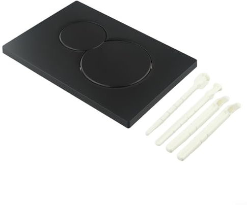 Doppelspülplatte für GEBERIT Sigma01 Chrom Dual Flush Plate Betätigungsplatte Push Plate WC Spülkasten Ersatzteile für Spülkasten 115.770.21.5 (schwarz)