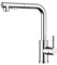 FORIOUS Rubinetto Lavello Cucina, Miscelatore Cucina con Doccetta Estraibile, 2 Tipi di getto e Girevole a 360°, A forma di L Acciaio Inox Maniglia Singola Rubinetto Miscelatore, Cromo Lucido