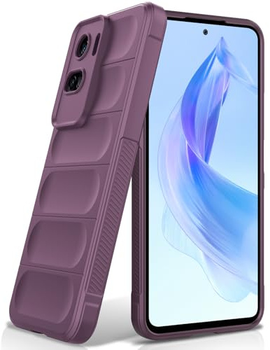 BonYonka Funda de Silicona para Honor 90 Lite, Violeta | Diseño Ondulado Antigolpes, Forro Interior de Microfibra Antirrayas, Tacto Suave y Sedoso, Protección Militar contra Caídas