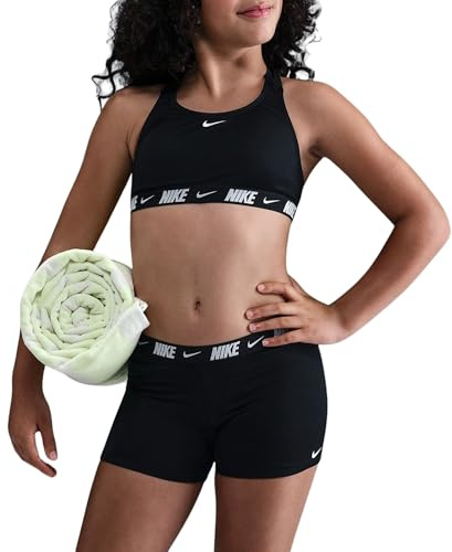 Nike Unisex Nike Swim Logo Tape Racerback Bikini & S Black Swim Trunks
