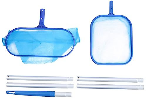 LIOOBO Epuisette De Piscine avec Tige Aluminium Et Filet De Nettoyage pour Collecte Déchets