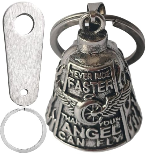 YAOYYG Guardian Bell Motorrad Glocke, Glücksbringer, Schlüsselanhänger | Glücksbringer für Motorrad, Fahrrad, Auto