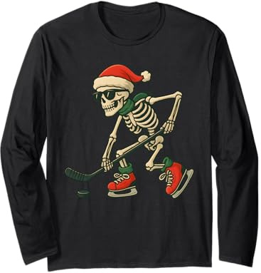 Costume da Scheletro per Hockey su Ghiaccio, da Uomo, Ragazzo, Bambino Maglia a Manica