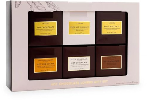 Whitard of Cheelsea Hot Chocolate Lovers Gift Set, 6 x 140g | NAEM
