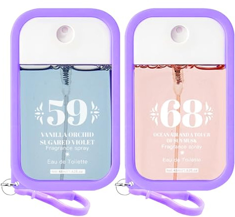 2 Stück Parfüm Bodyspray Damen, Mini Parfümspray 48ml mit Haken | Body Splash für Frauen, Women's Bodyspray, Parfüm Damen, Langanhaltender Duft, für Haar und Körper