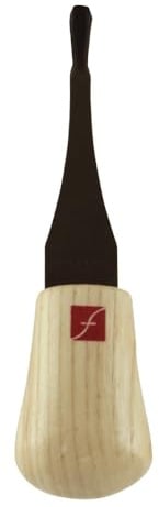 FLEXCUT Palm Spoon, High Carbon Steel, Solid Ash Handle, 1/8 Inch, 45 Degrees (FR367)