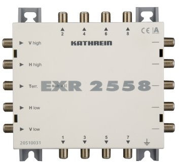 Kathrein EXR 2558 Satelliten-ZF-Verteilsystem Multischalter (1 Satellit, 8 Teilnehmeranschlüsse, Kaskade, Klasse A)