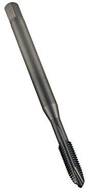 Dormer EP016H Powdered-Metal Steel Machine Spiral Point Threading Tap, Black Oxide Finish, Round with Square End Shank, Plug Chamfer, M8-1.25mm Thread Size, 8.0mm Shank Diameter